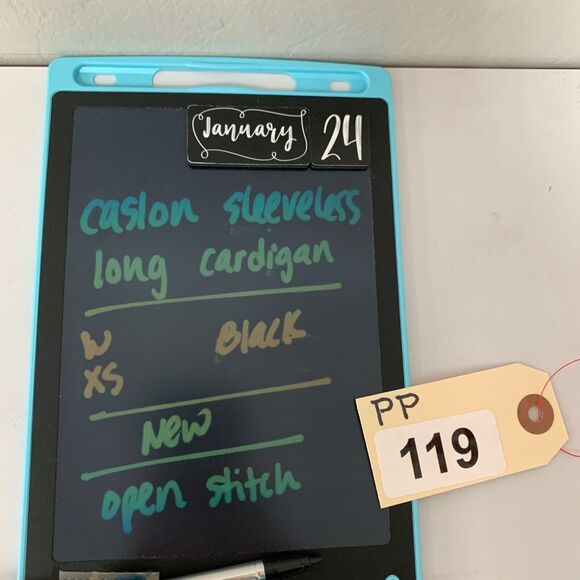 Caslon Cardigan Womens XS Extra Small Black Knit Sleeveless Longline Open Front - Picture 14 of 15